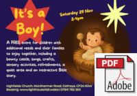 The flyer as a thumbnail with an Adobe logo on it - this is the link to the PDF printable version of the flyer.